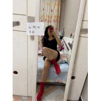 萱萱红色纯棉短袜